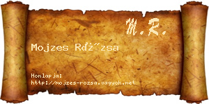 Mojzes Rózsa névjegykártya